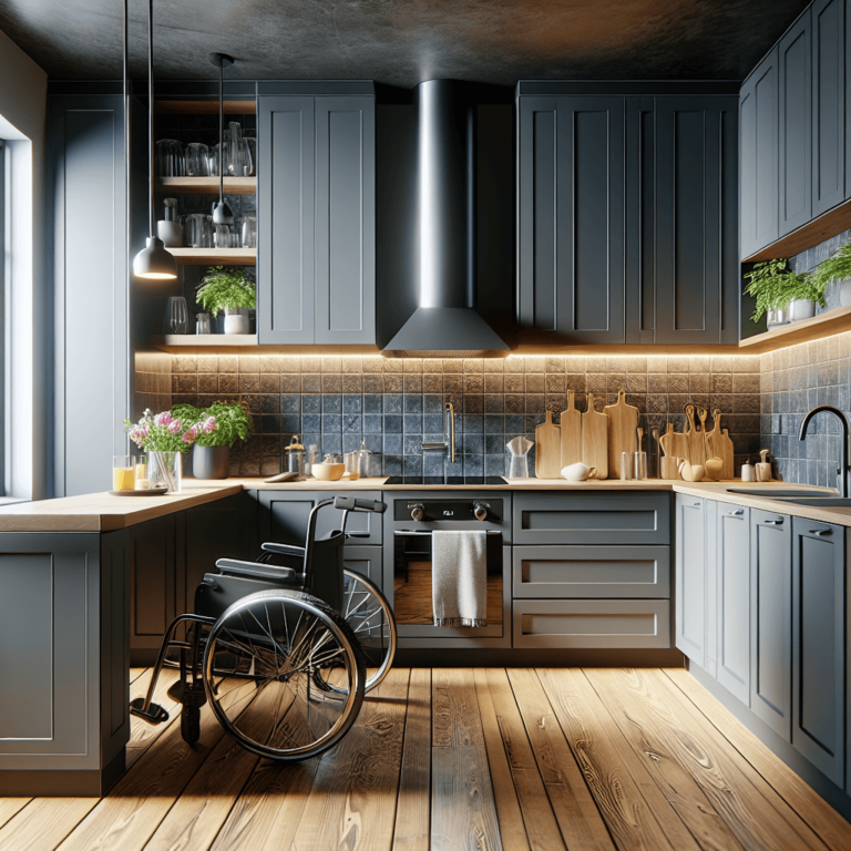 anthrazitfarbene Barrierefreie Küche-Nürnberg