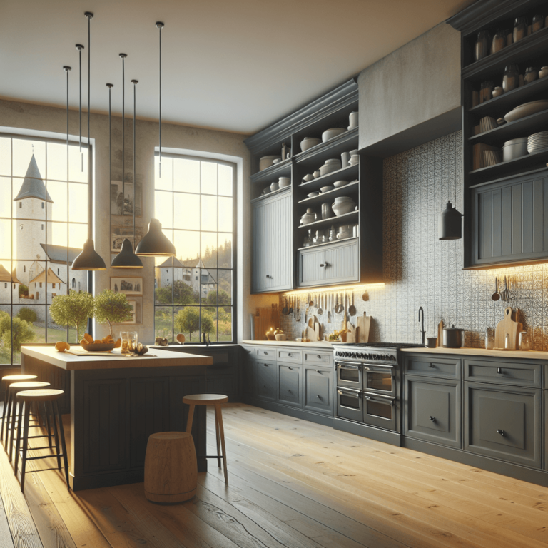 anthrazitfarbene Mediterrane Küche-Nürnberg