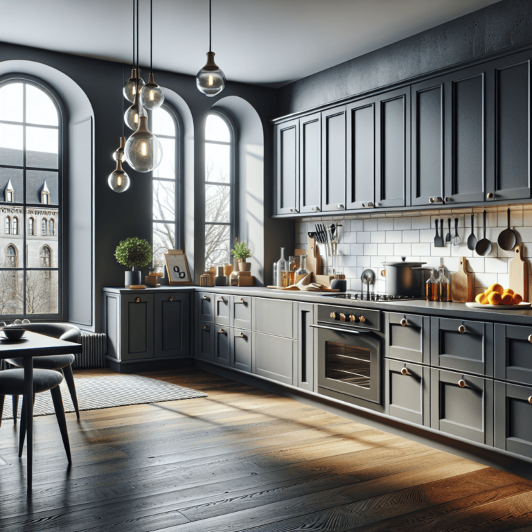 anthrazitfarbene Retro Küche-Nürnberg