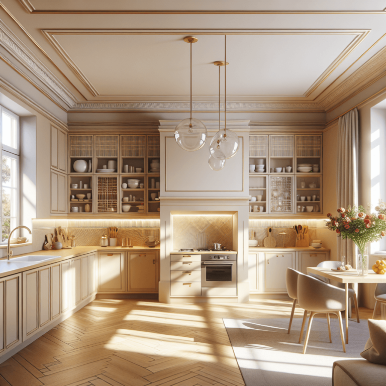 beige Küche im Art-Deco-Stil-Nürnberg