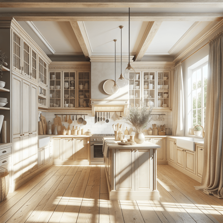 beige Küche im Shabby Chic Stil-Nürnberg