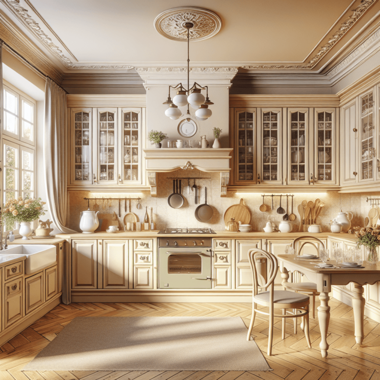 beige Küche im Vintage Chic Stil-Nürnberg