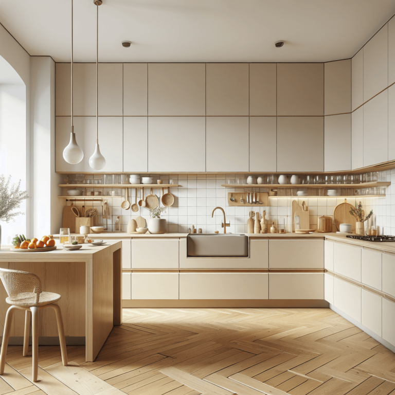 beige Küche im skandinavischen Stil-Nürnberg