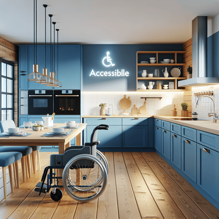 blaue Barrierefreie Küche-Nürnberg