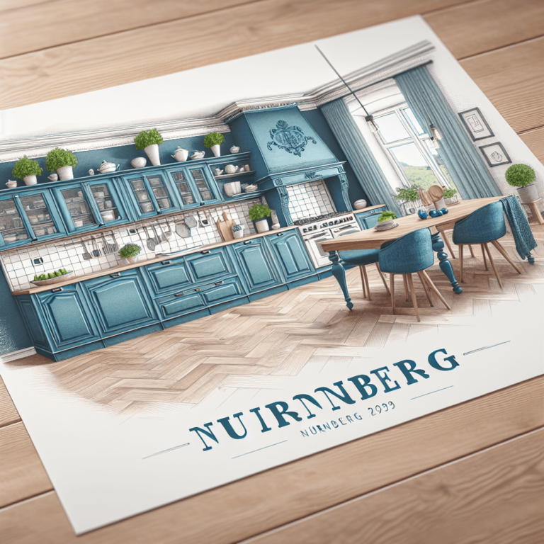 blaue Küche im Vintage Chic Stil-Nürnberg