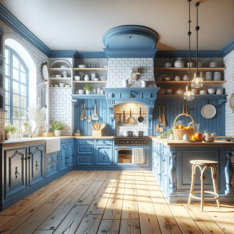 blaue Landhausküche-Nürnberg