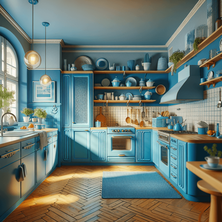 blaue Retro Küche-Nürnberg