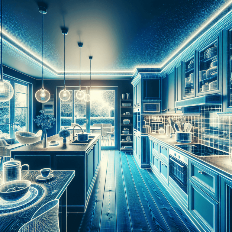 blaue Wohnküche-Nürnberg