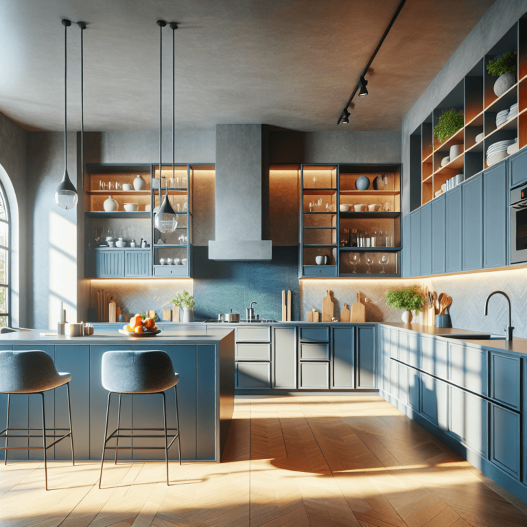 blaugraue Amerikanische Küche-Nürnberg