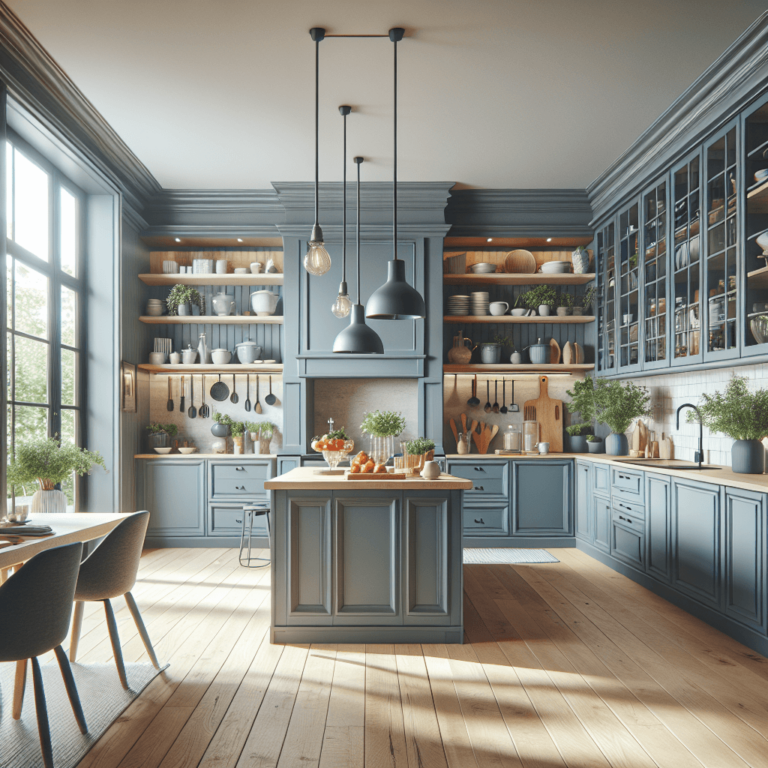 blaugraue Freistehende Küche-Nürnberg