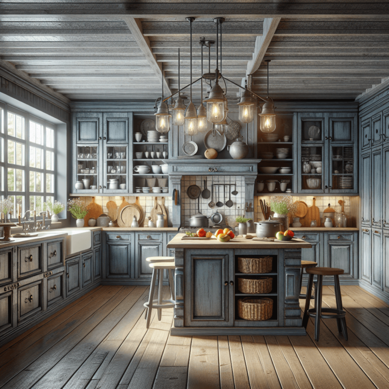 blaugraue Landhausküche-Nürnberg