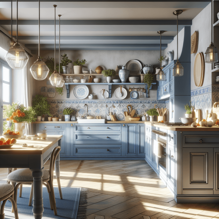 blaugraue Mediterrane Küche-Nürnberg