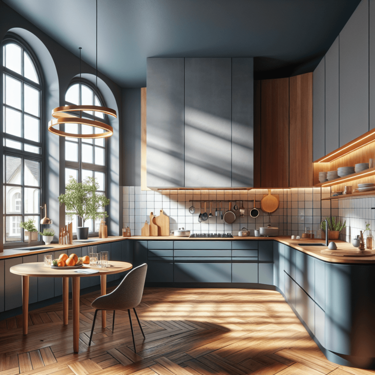 blaugraue Rondell Küche-Nürnberg