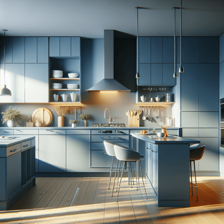 blaugraue Singleküche-Nürnberg