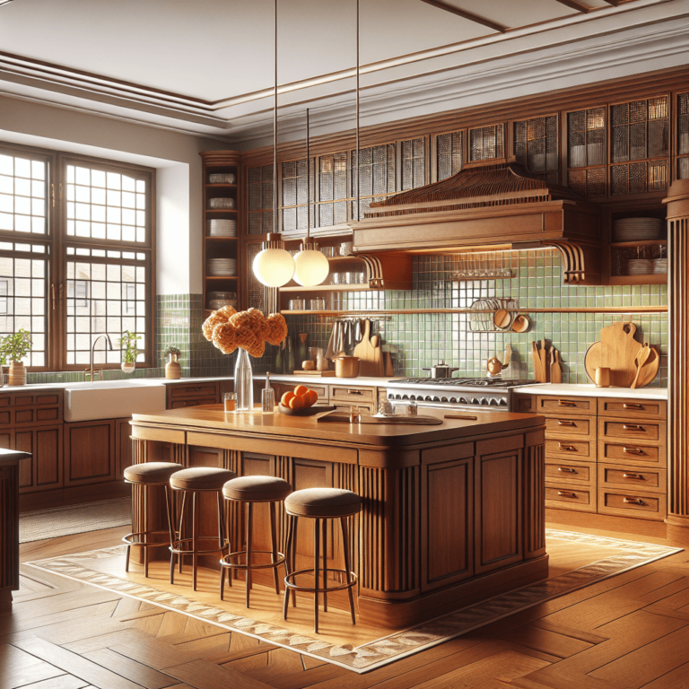 braune Küche im Art-Deco-Stil-Nürnberg