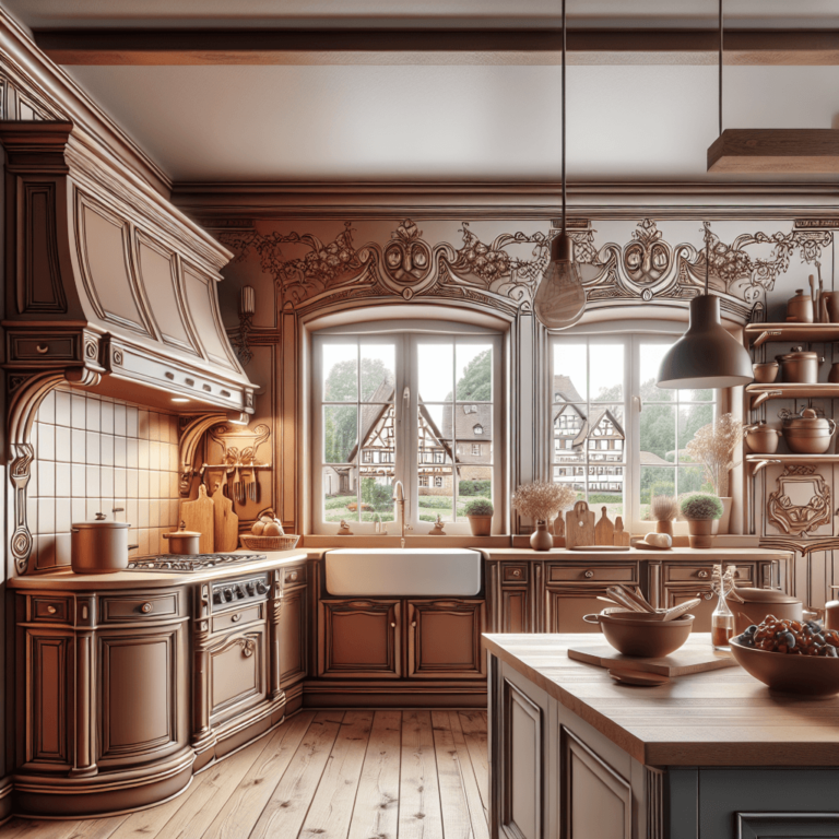 braune Küche im Bauernhausstil-Nürnberg