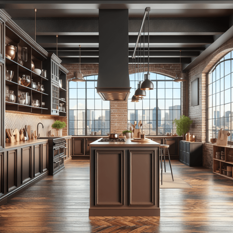 braune Küche im Loftstil-Nürnberg