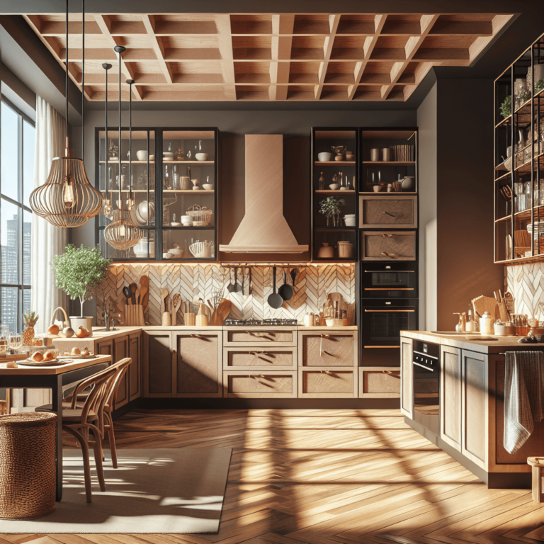 braune Küche im Shabby Chic Stil-Nürnberg