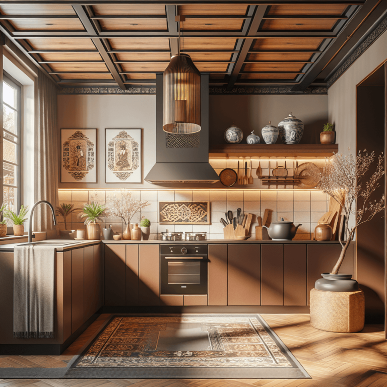 braune Küche im asiatischen Stil-Nürnberg