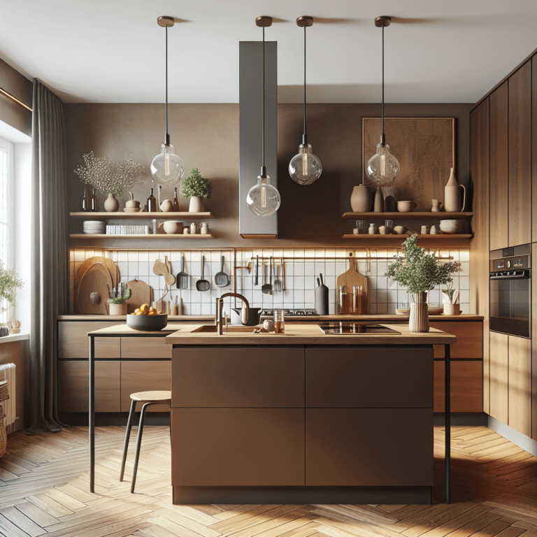 braune Küche im skandinavischen Stil-Nürnberg