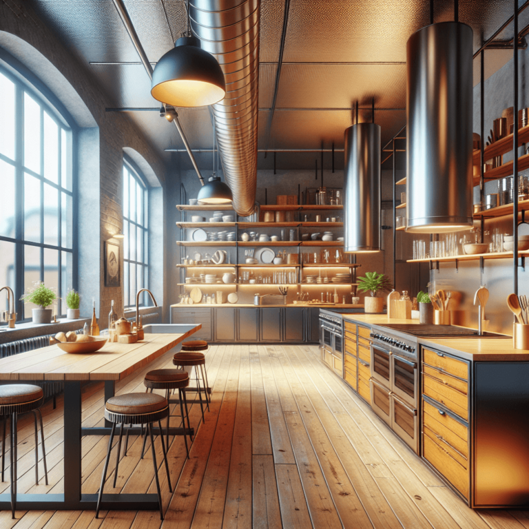 bunte Industrielle Küche-Nürnberg