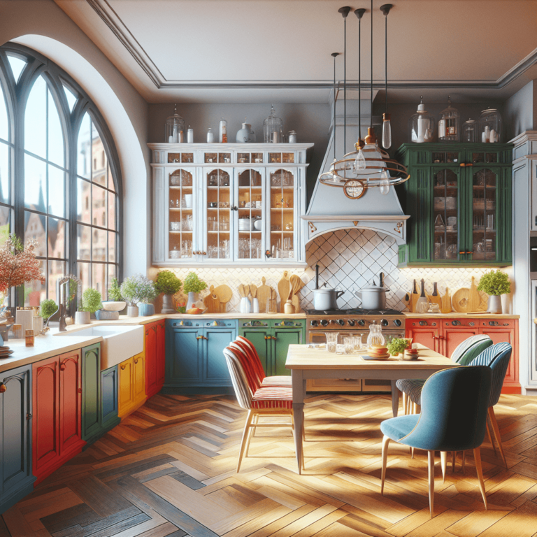 bunte Küche im Vintage Chic Stil-Nürnberg