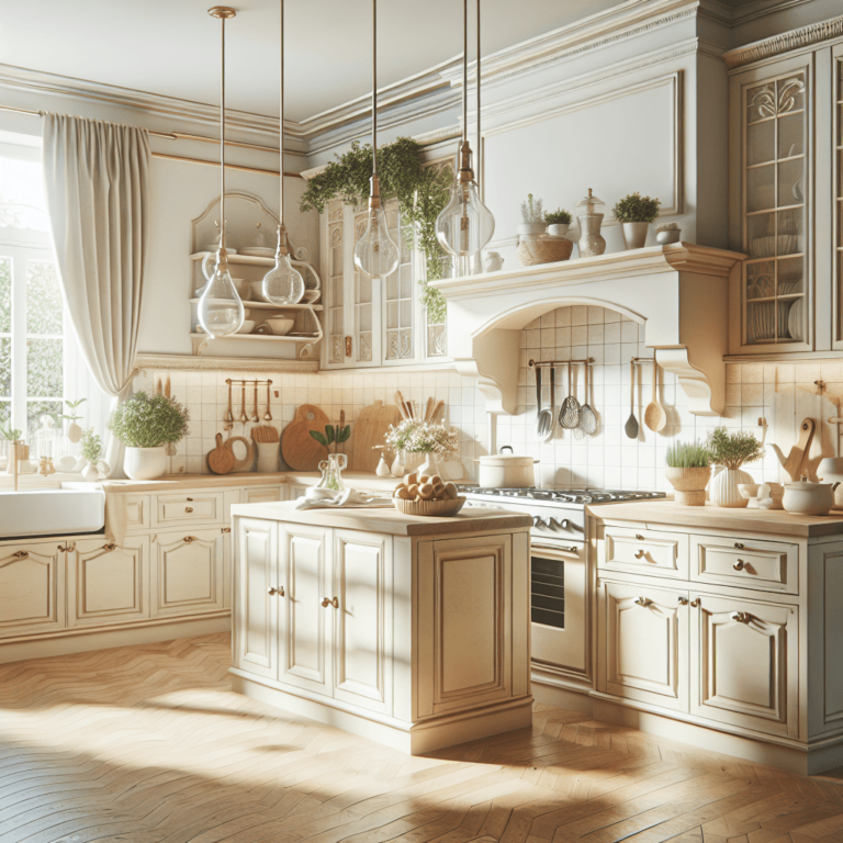 cremefarbene Küche im Shabby Chic Stil-Nürnberg