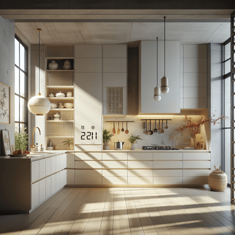 cremefarbene Küche im asiatischen Stil-Nürnberg