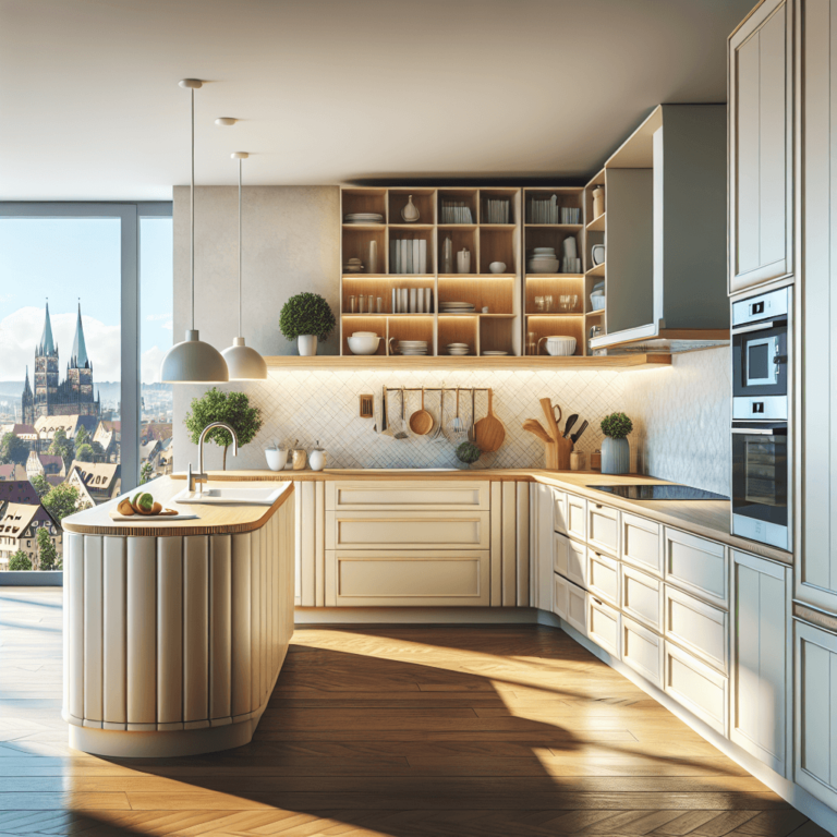 cremefarbene Küche in U-Form-Nürnberg