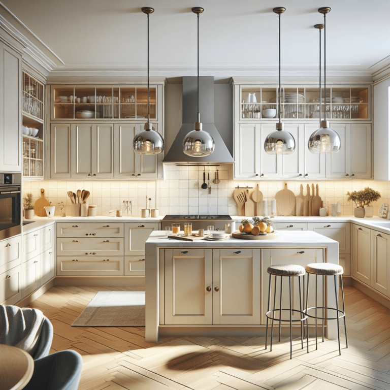 cremefarbene Küche mit Stahlakzenten-Nürnberg