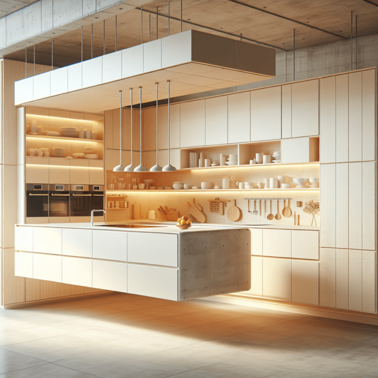 cremefarbene Schwebende Küche-Nürnberg