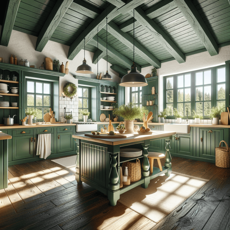 grüne Küche im Bauernhausstil-Nürnberg