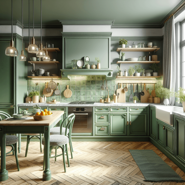 grüne Küche im Vintage Chic Stil-Nürnberg