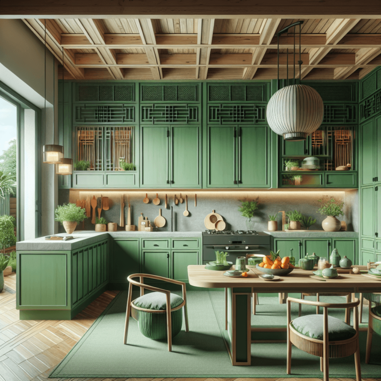 grüne Küche im asiatischen Stil-Nürnberg