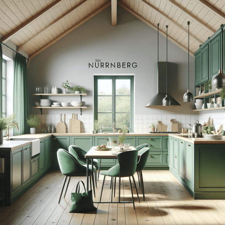 grüne Küche im skandinavischen Stil-Nürnberg