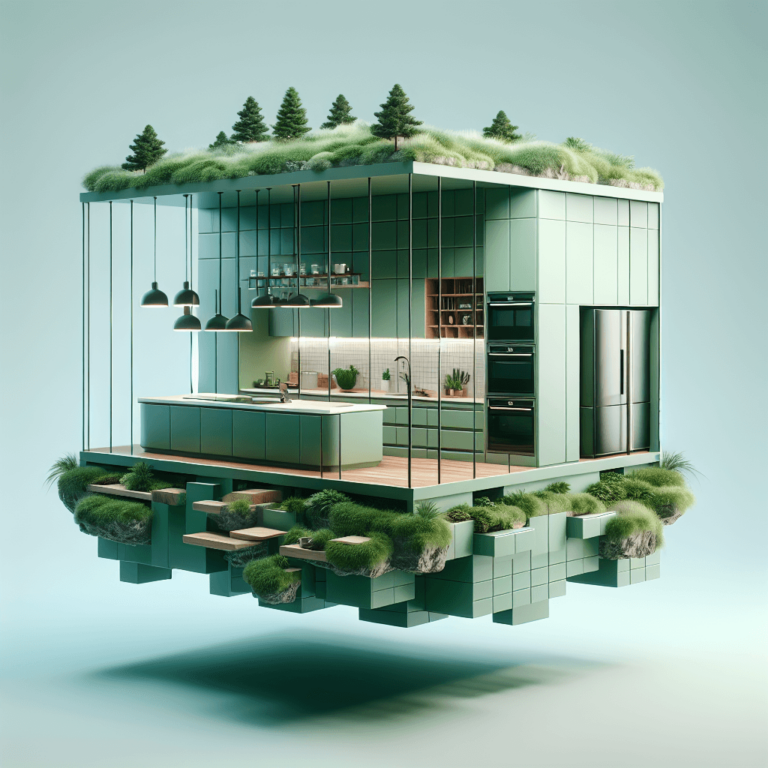 grüne Schwebende Küche-Nürnberg