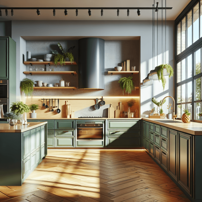 grüne einzeilige Küche-Nürnberg