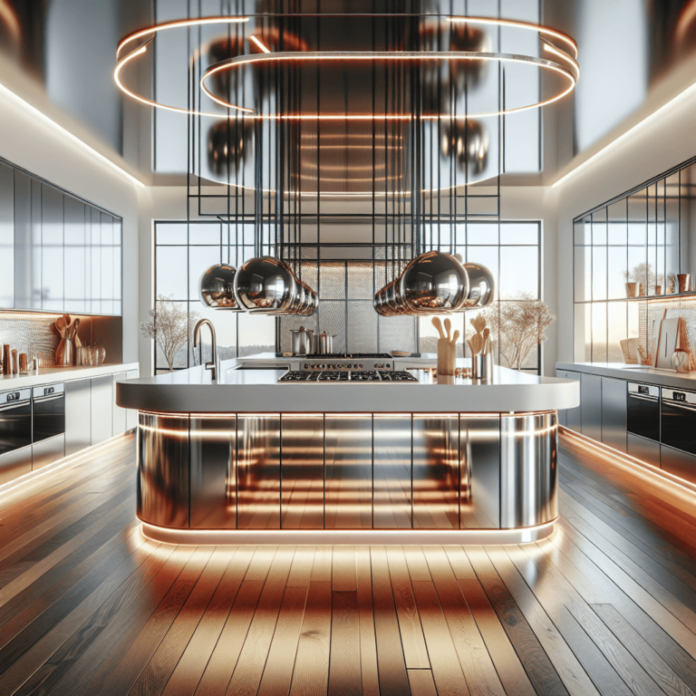 hochglanz Küche mit Stahlakzenten-Nürnberg