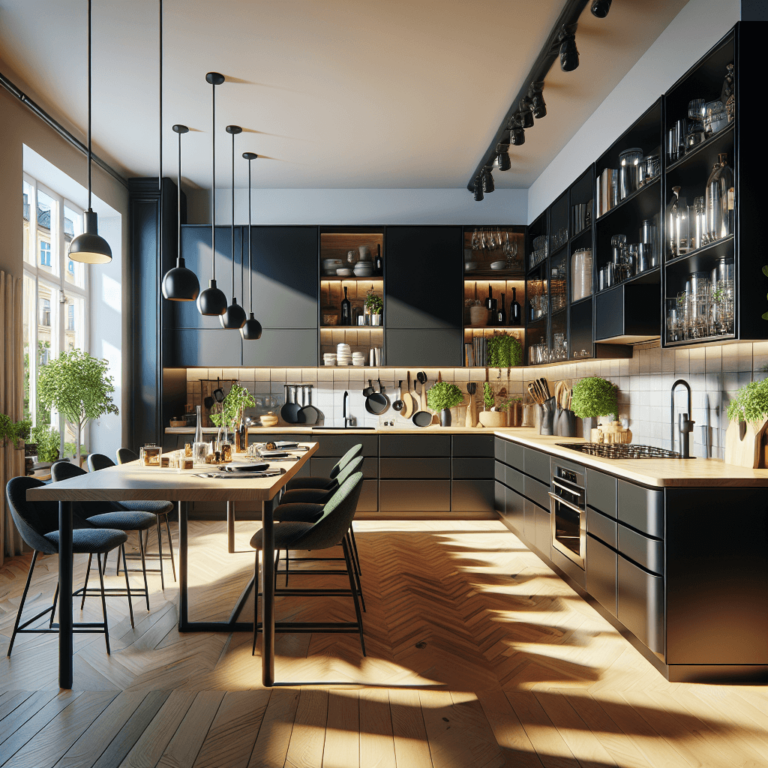 schwarze Barrierefreie Küche-Nürnberg