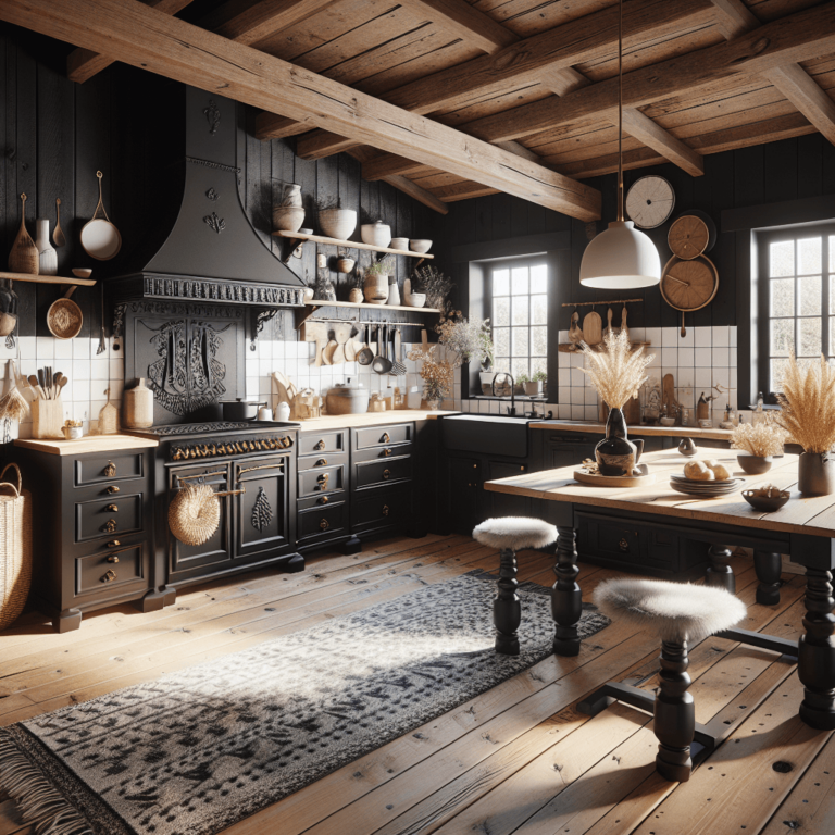 schwarze Boho Style Küche-Nürnberg