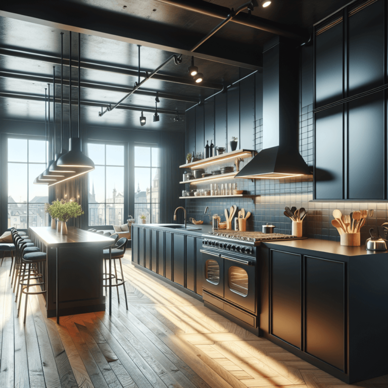 schwarze Industrial Style Küche-Nürnberg