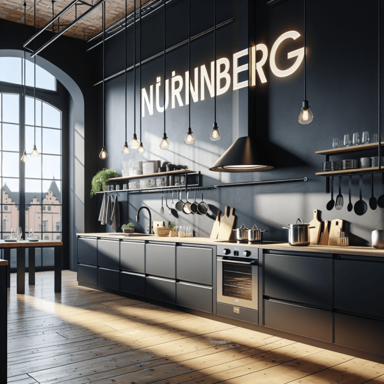 schwarze Industrielle Küche-Nürnberg