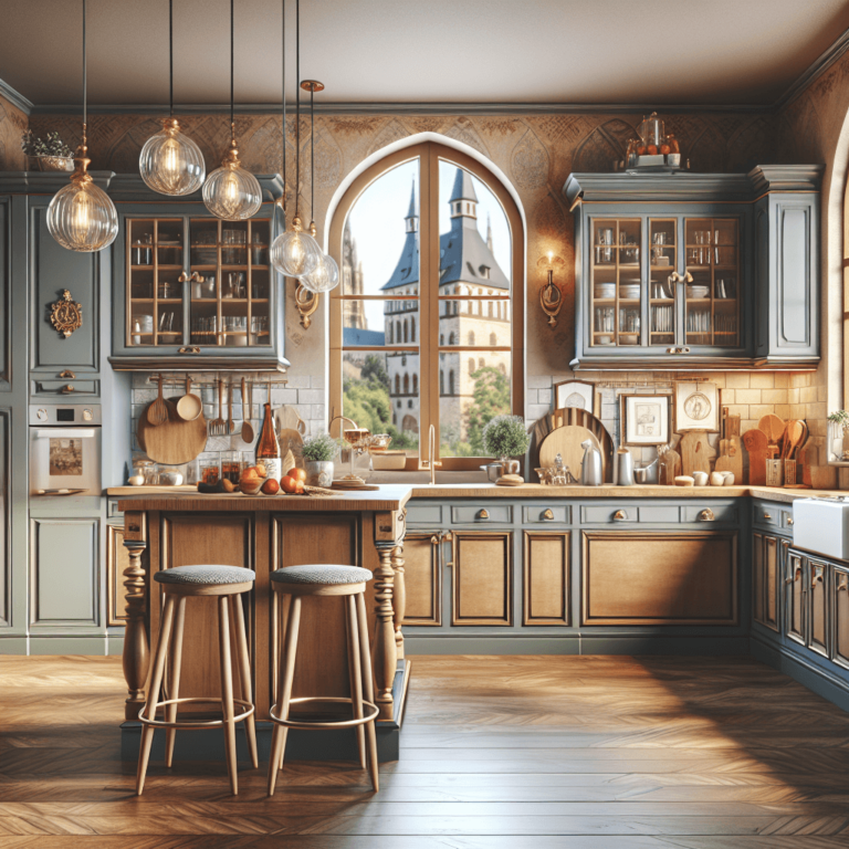 schwarze Küche im Vintage Chic Stil-Nürnberg