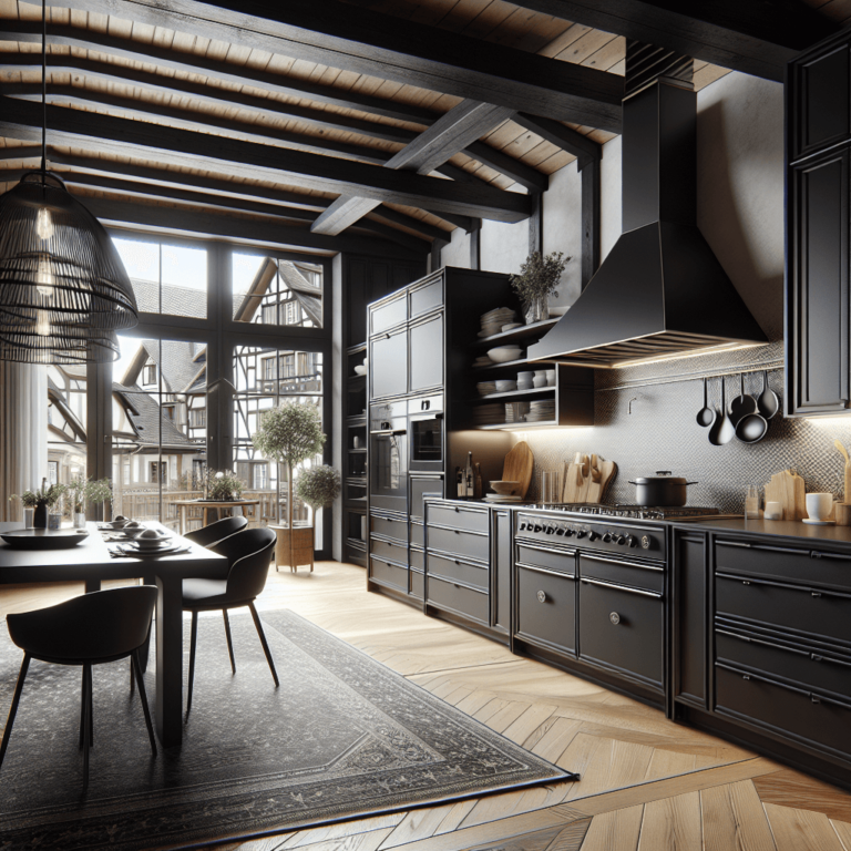 schwarze Küche im asiatischen Stil-Nürnberg