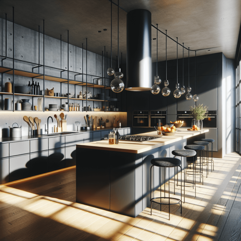 schwarze Wohnküche-Nürnberg