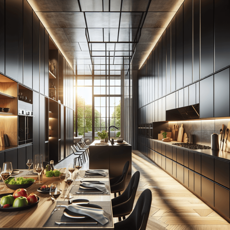 schwarze mehrzeilige Küche-Nürnberg