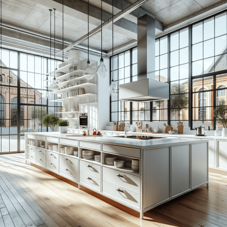 weiße Industrial Style Küche-Nürnberg