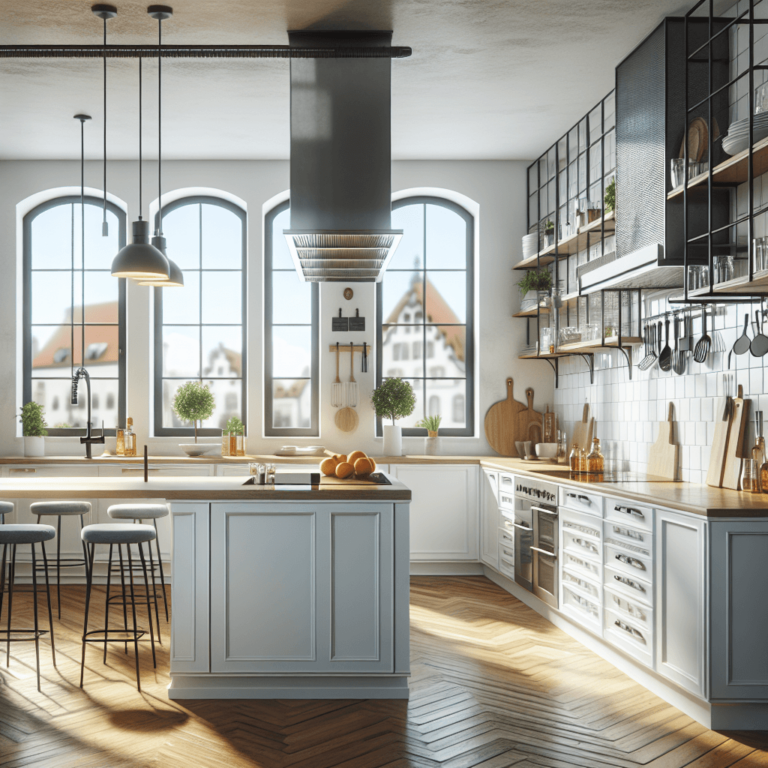 weiße Industrielle Küche-Nürnberg