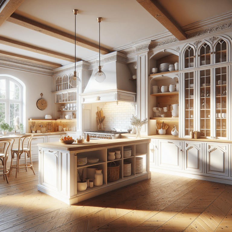 weiße Küche im Vintage Chic Stil-Nürnberg