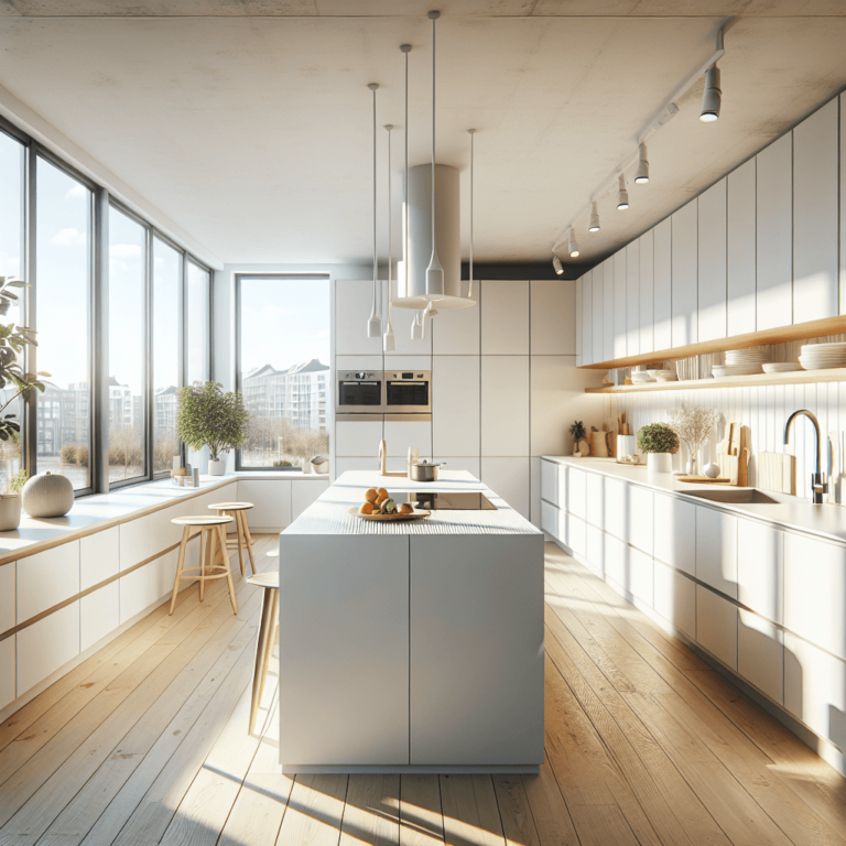 weiße Küche im skandinavischen Stil-Nürnberg